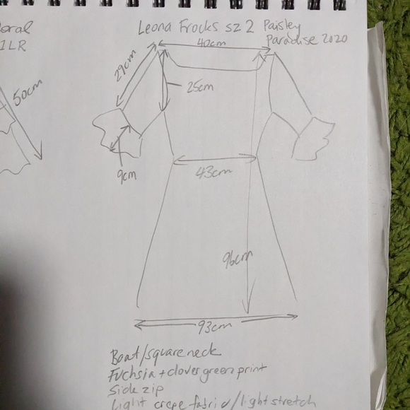 2/12 Leona Edmiston Frocks paisley dress - Picture 5 of 6